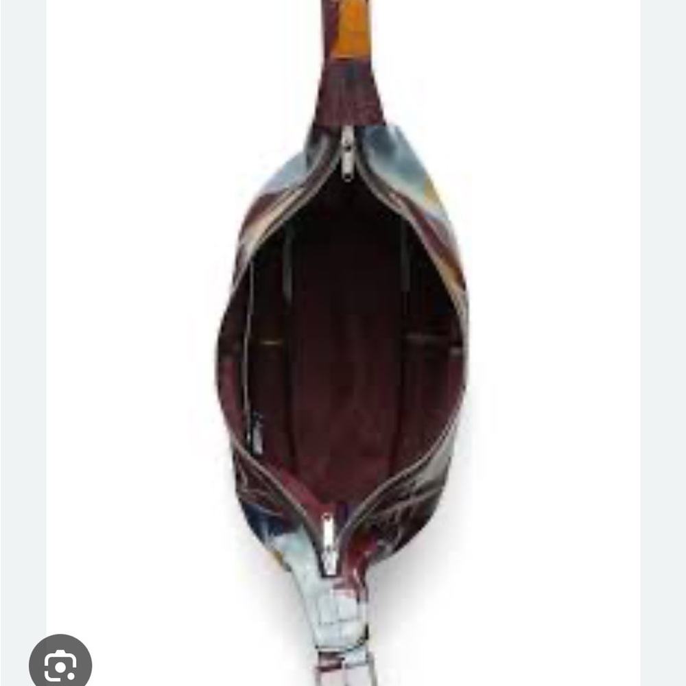 ECCO UPCYCLED LEATHER CAMO HOBO BAG - NEW WITH TAGS AND DUSTBAG - Picture 4 of 15